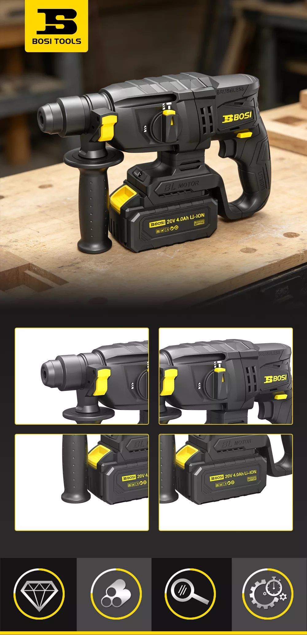 Li-ion Brushless Light Hammer